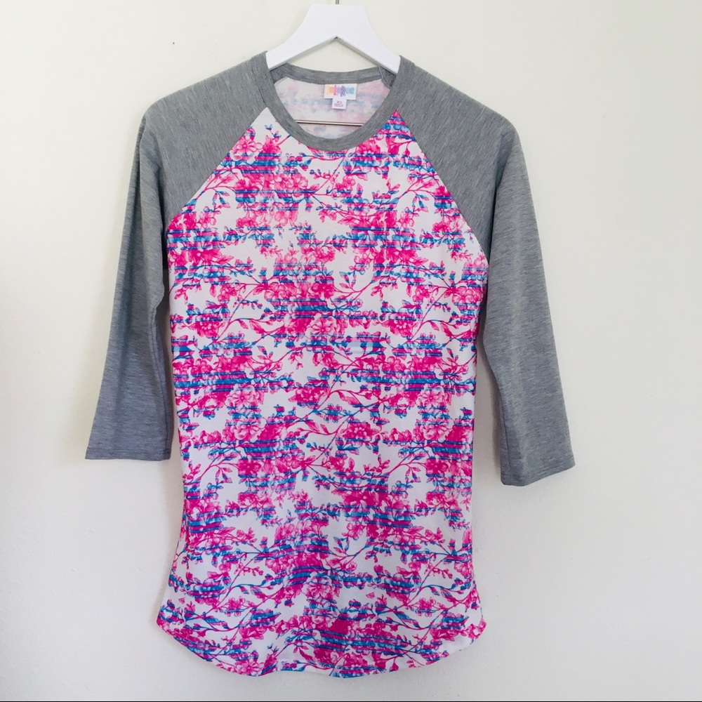 LuLaRoe 3/4 sleeve floral top